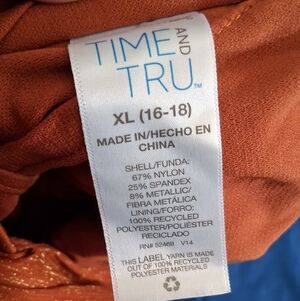 Time and Tru Rust Orange Top
